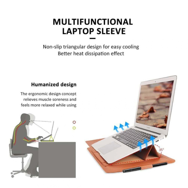 Chemistors 3 in 1 Laptop Sleeve With Stand