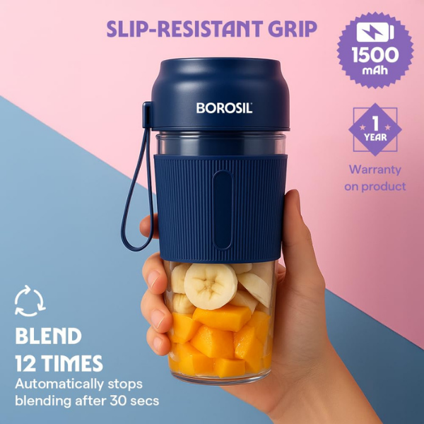 Borosil Nutrigrip Portable Blender