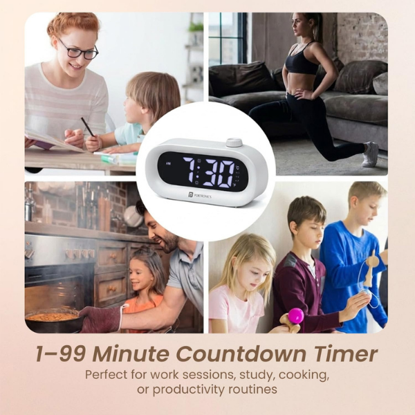 Portronics Glowtime Multi Function LED Digital Desk Clock