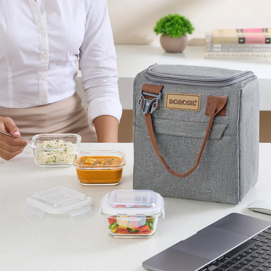 Borosil Gourmet Glass Lunch Box Set
