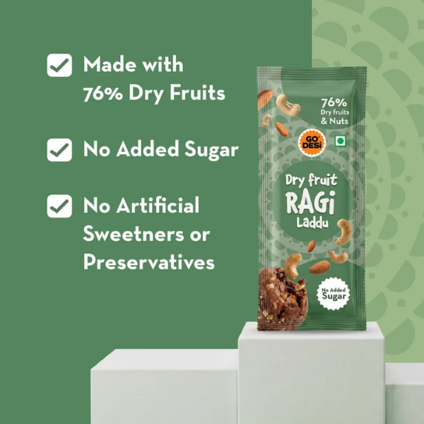 GO DESi Dry Fruit Ragi Laddu