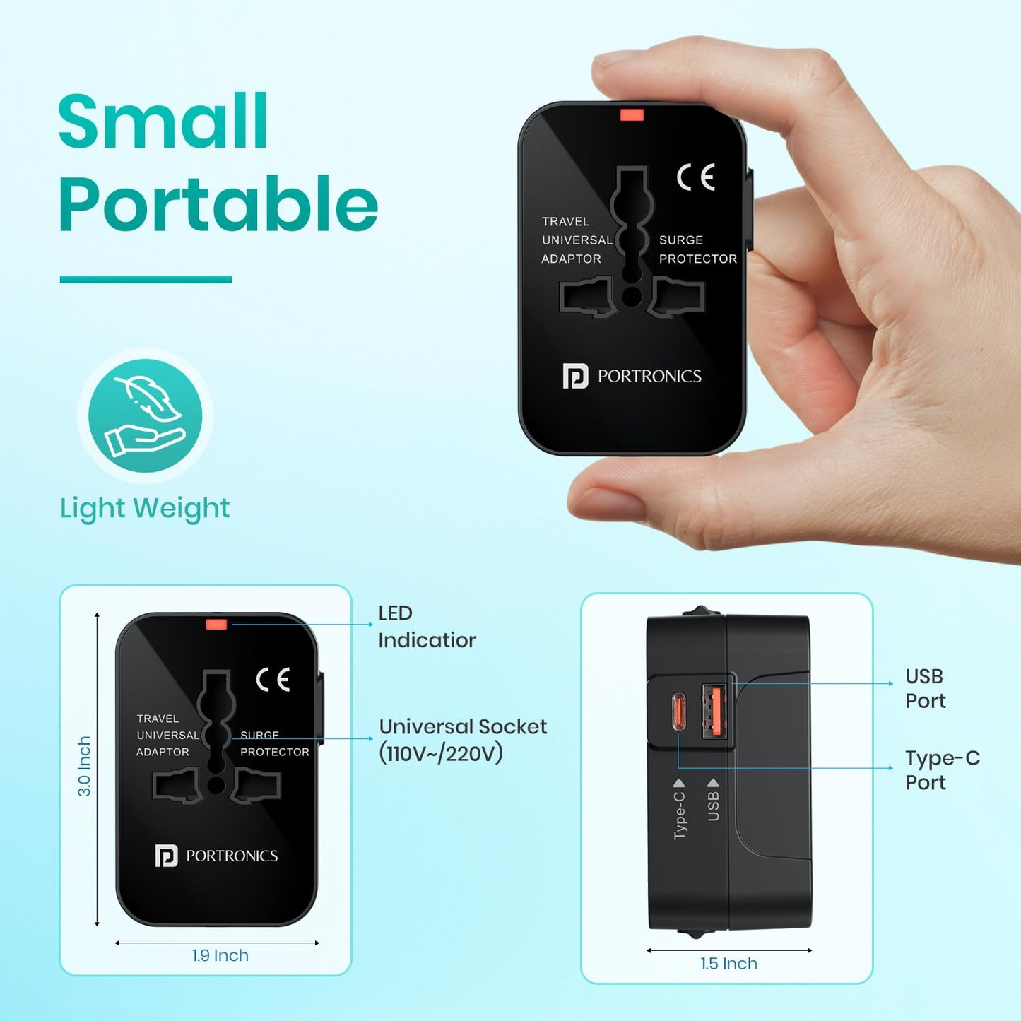 Portronics Universal Travel Adapter