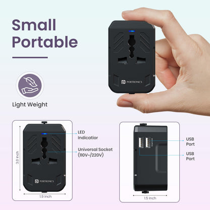 Portronics Juicemate 2 Universal Travel Adapter