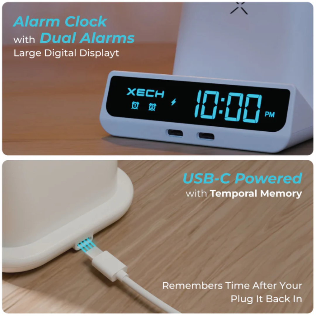 Xech Quest Max Clock With Pen Stand & Wireless Charger