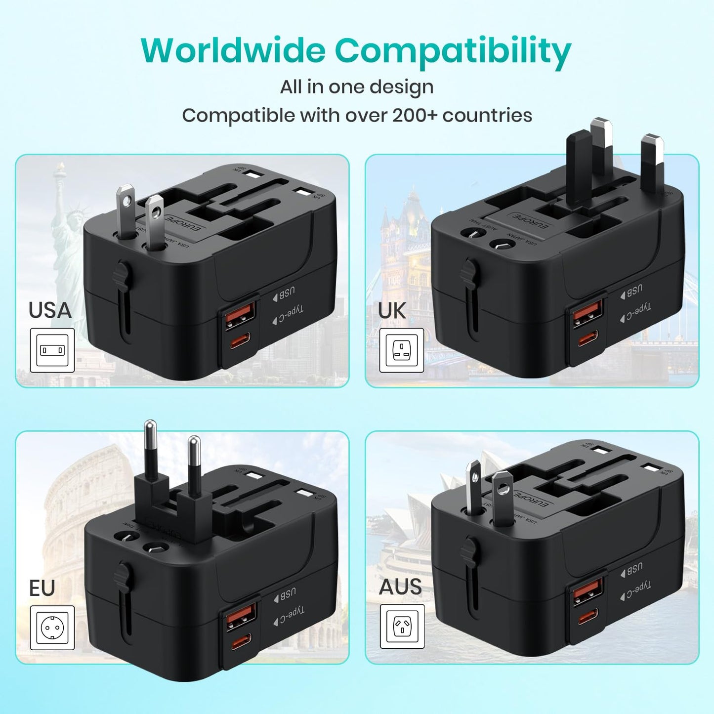 Portronics Universal Travel Adapter