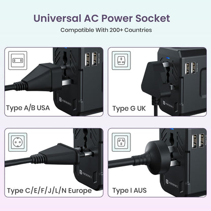 Portronics Juicemate 2 Universal Travel Adapter