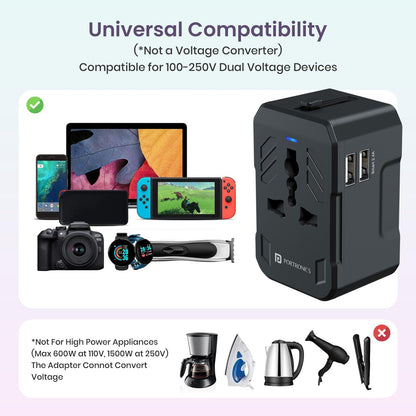 Portronics Juicemate 2 Universal Travel Adapter