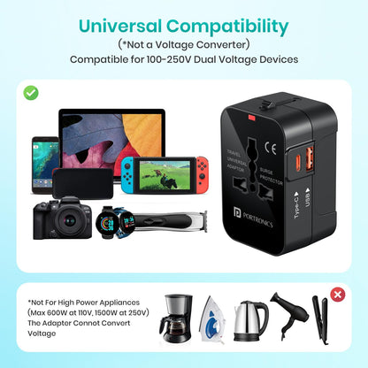 Portronics Universal Travel Adapter
