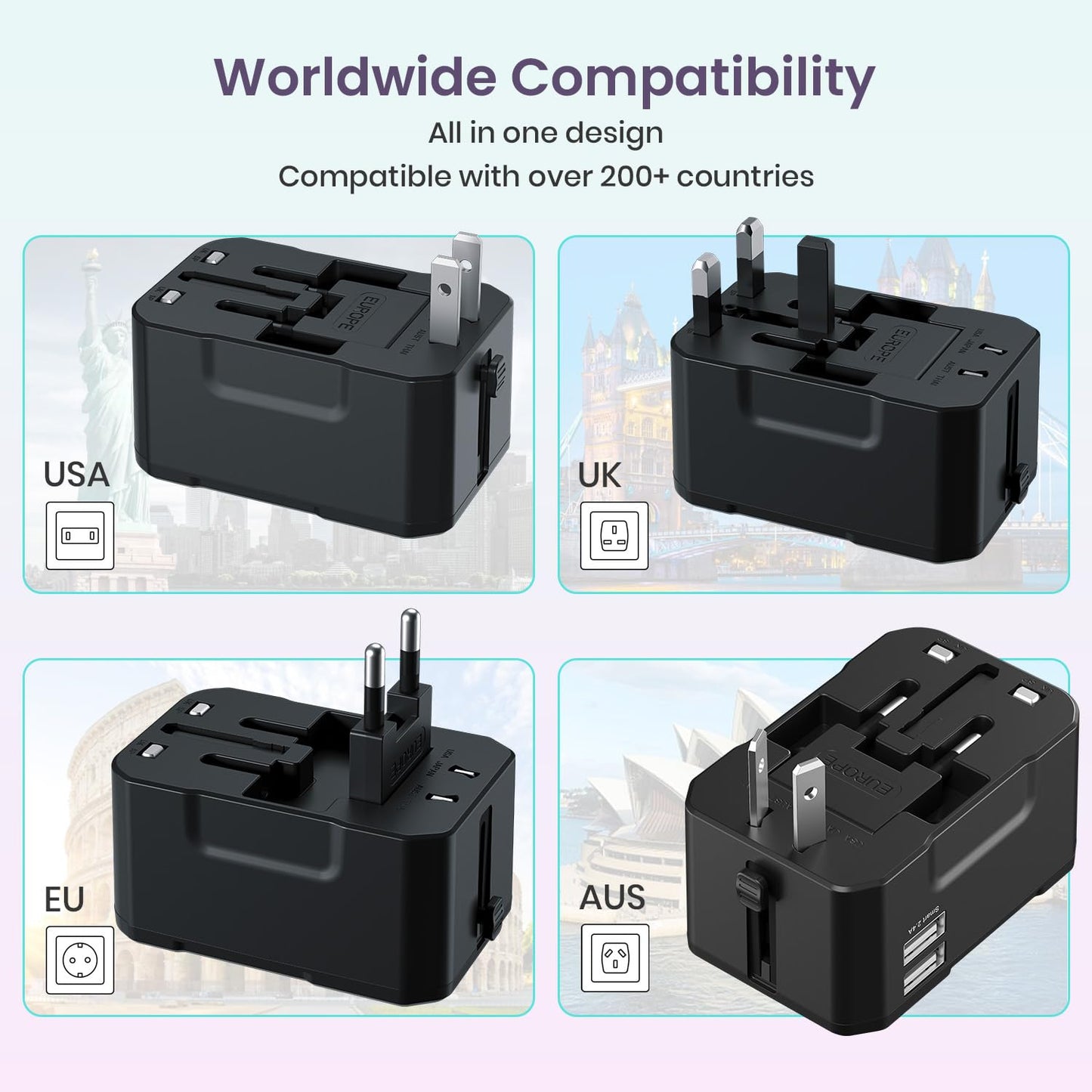 Portronics Juicemate 2 Universal Travel Adapter