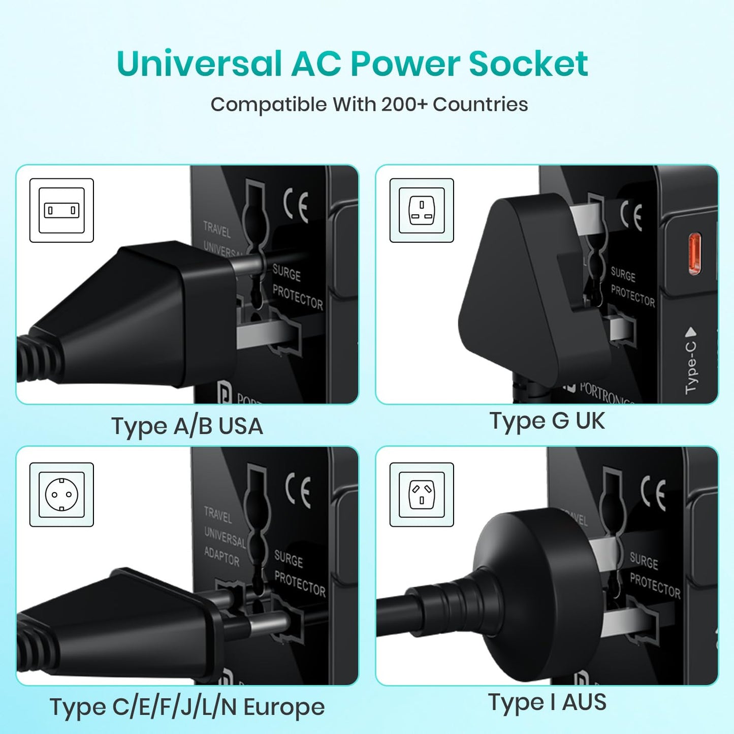 Portronics Universal Travel Adapter
