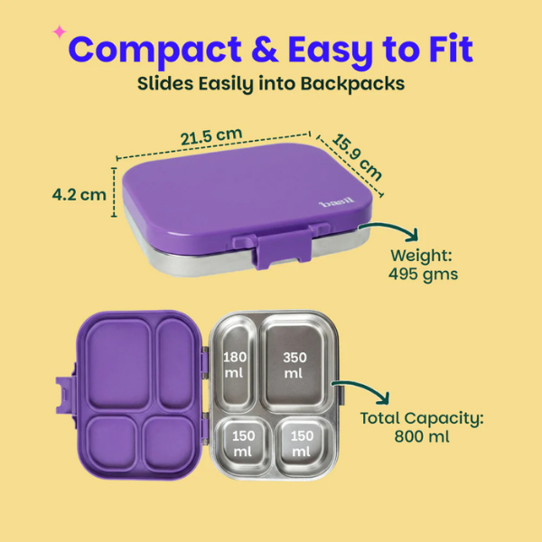 Basil Bento Quad Lunchbox