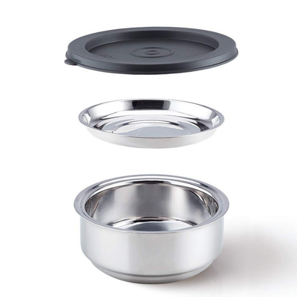 Borosil Carryfresh Round Stainless Steel Lunchbox