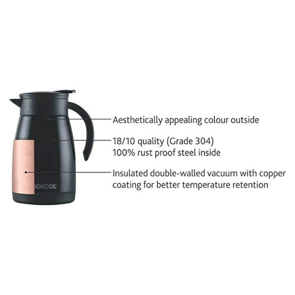Borosil Double Wall Tea Pot