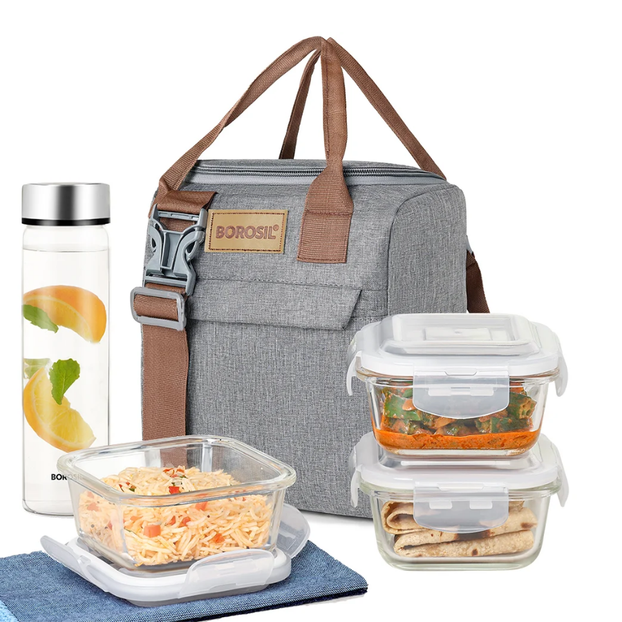 Borosil Gourmet Glass Lunch Box Set