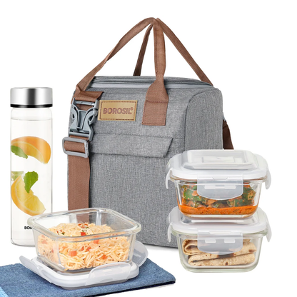 Borosil Gourmet Glass Lunch Box Set