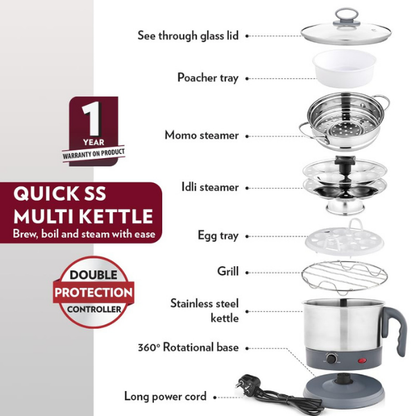 Borosil Multicook Kettle 1.3L