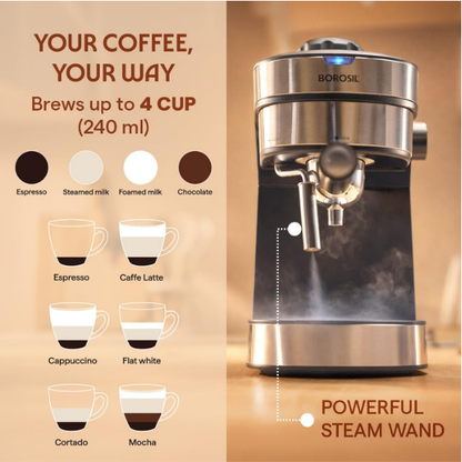 Borosil Brew Mate Espresso Coffee Maker