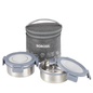 Borosil Slate Round Stainless Steel Lunchbox