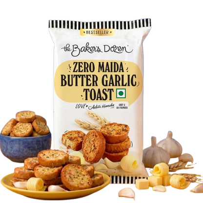 Bakers Dozen Butter Garlic 100% Whole Wheat Toast