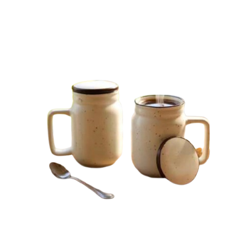 Almond & Ivory Coffe Cup (Set of 2)