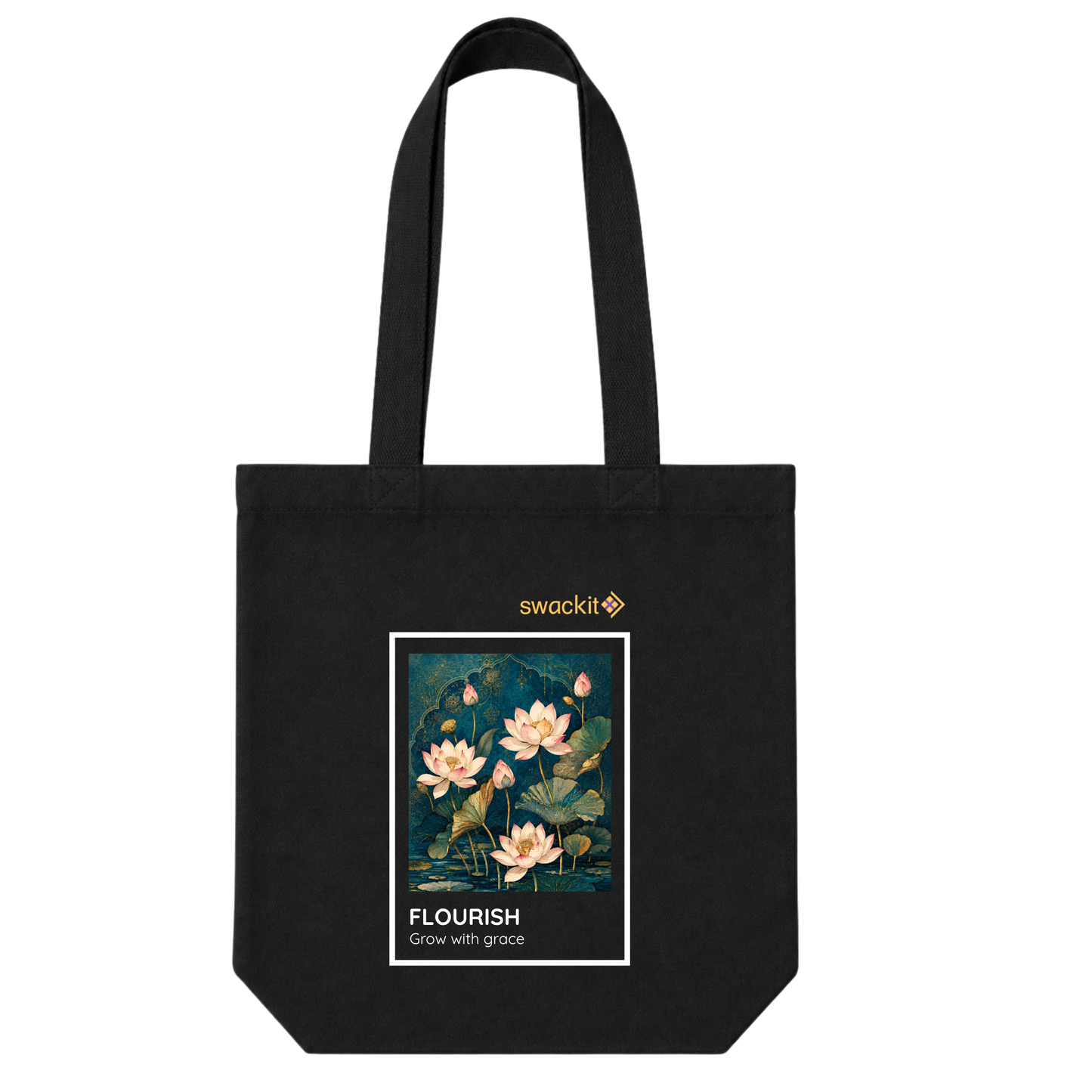 Diwali Tote Bag - Black