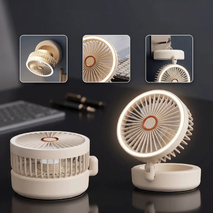 Drift Foldable Fan with Ring Light