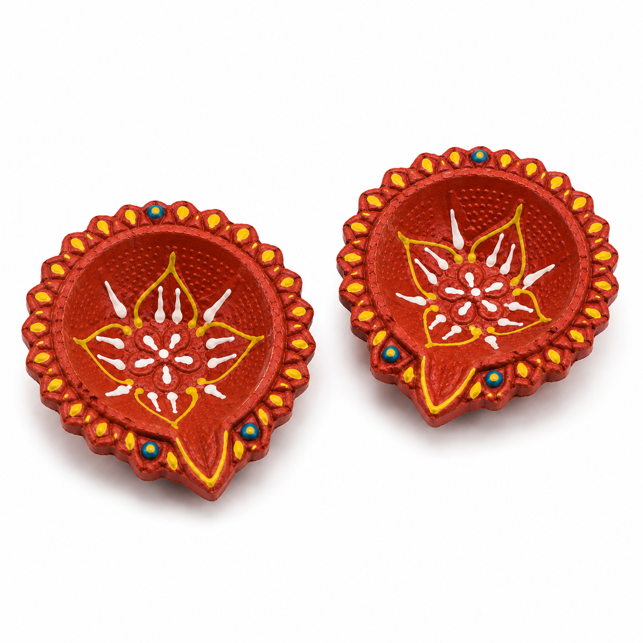 Festive Petals Diya - Set of 2