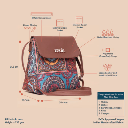 Zouk Flap Sling Bag