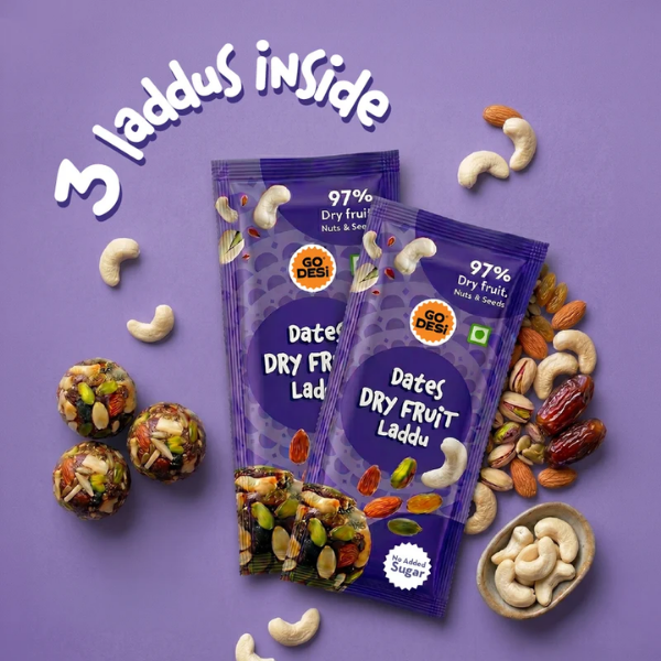 GO DESi Dates Dry Fruit Laddu