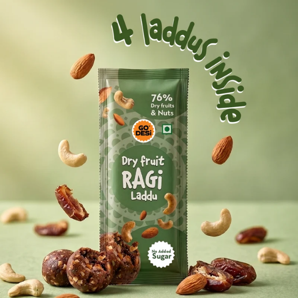 GO DESi Dry Fruit Ragi Laddu