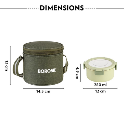 Borosil Glory Tall Microwave Safe Lunch Box