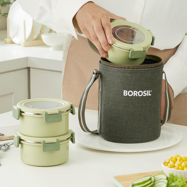 Borosil Glory Tall Microwave Safe Lunch Box