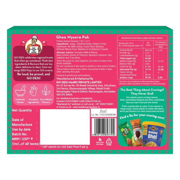 GO DESi Mysore Pak Box