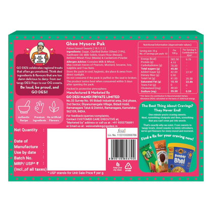 GO DESi Mysore Pak Box