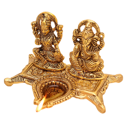 Lakshmi Ganesh Idol Set Diya