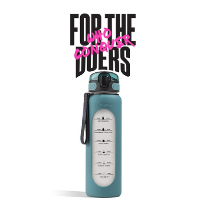 Motivational Borosilicate Glass Water Bottle