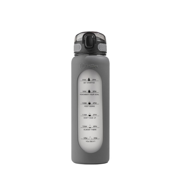 Motivational Borosilicate Glass Water Bottle