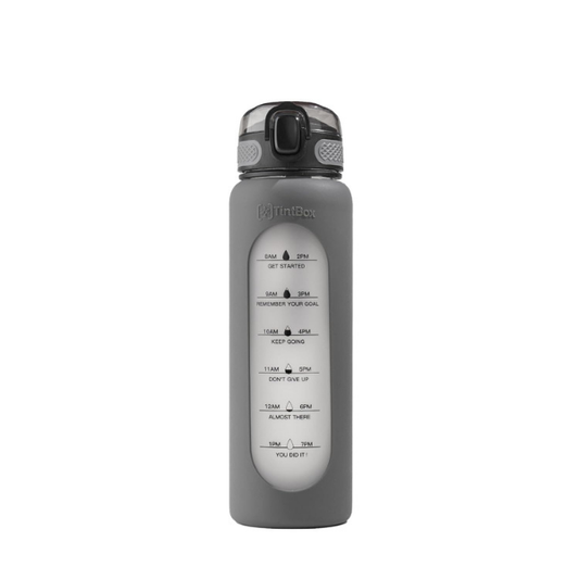 Motivational Borosilicate Glass Water Bottle