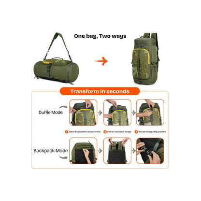 Nasher Miles Hunter Duffle cum Backpack