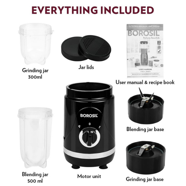 Borosil Nutrifresh Blender Grinder and Mincer