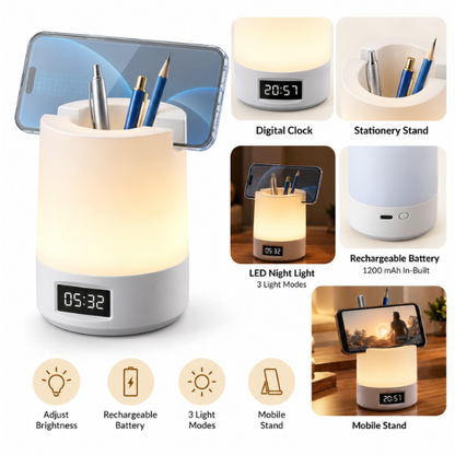 Nyx Table Lamp with Clock