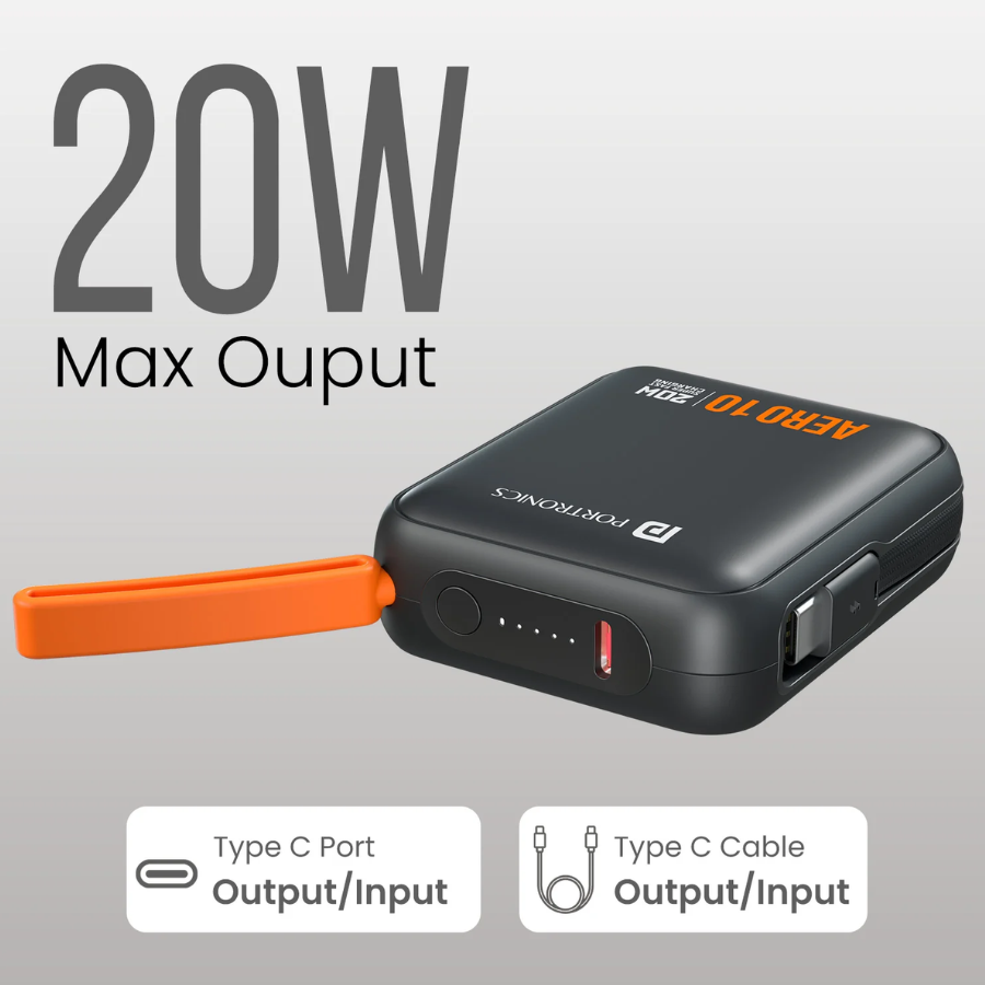 Portronics Aero 10 Fast Charging 10000mAh Powerbank
