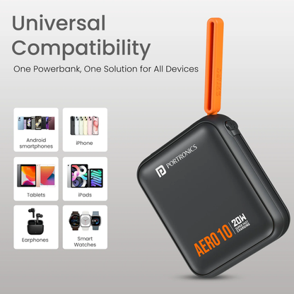 Portronics Aero 10 Fast Charging 10000mAh Powerbank