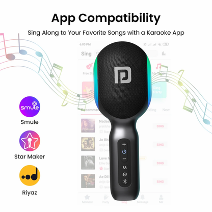 Portronics Dash 2 Wireless Karaoke Mic With Speaker