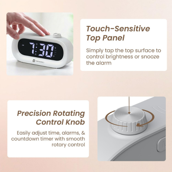 Portronics Glowtime Multi Function LED Digital Desk Clock
