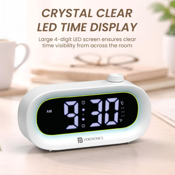 Portronics Glowtime Multi Function LED Digital Desk Clock