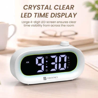 Portronics Glowtime Multi Function LED Digital Desk Clock