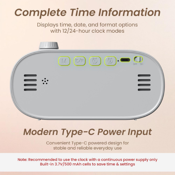 Portronics Glowtime Multi Function LED Digital Desk Clock