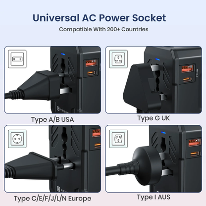 Portronics Juicemate 4 Universal Travel Adapter