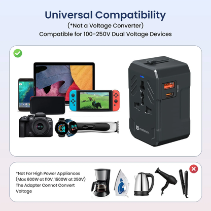 Portronics Juicemate 4 Universal Travel Adapter